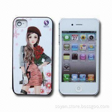 Non-toxic Hard Plastic IMD Cases with High Technology Treatment, Special Design, for Apple iPhone 4G